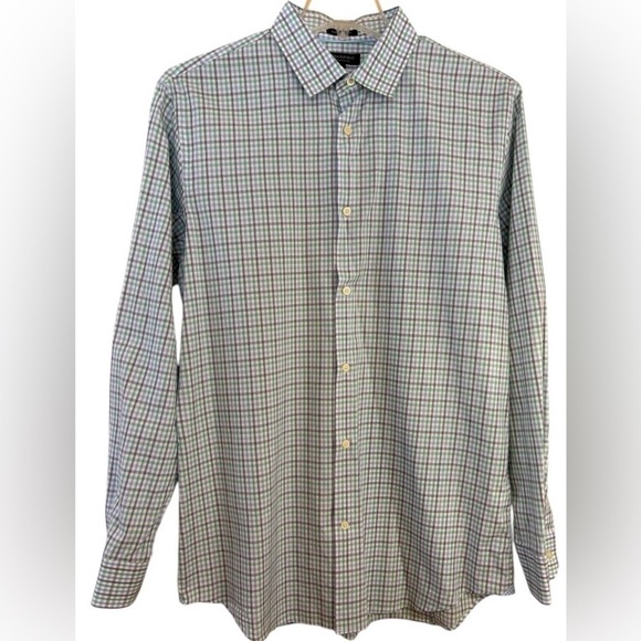 Banana Republic Other - Banana Republic Men’s Green/Black/Blue Plaid Shirt Size L